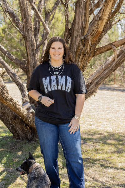 Black Branded Mama Tee
