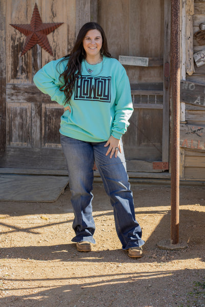 Turquoise Howdy Sweatshirt