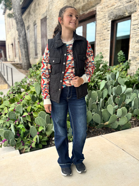 Black Quilted Vest