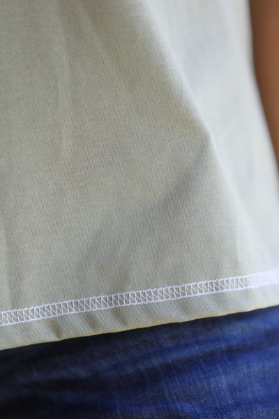 Sage Bootstich Embroidered Pocket Tee