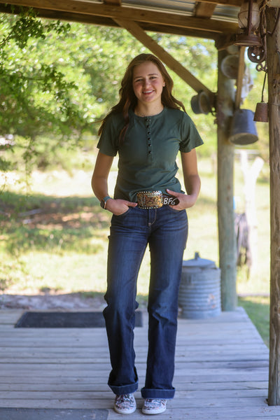 Yoakum Tee-Forest Green