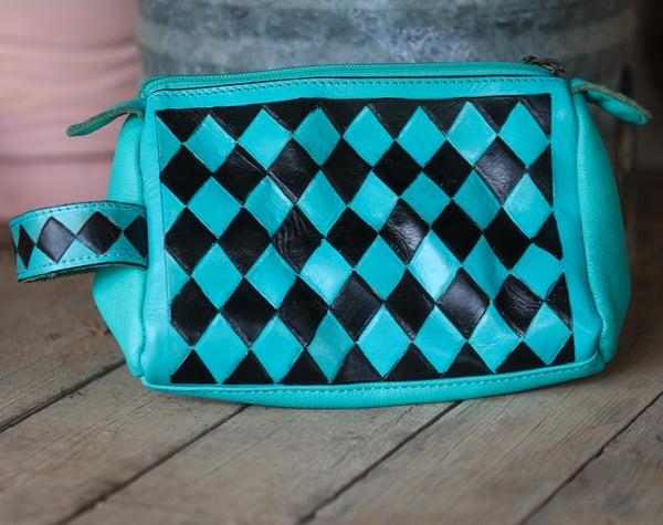 Checkered Toiletry Bag