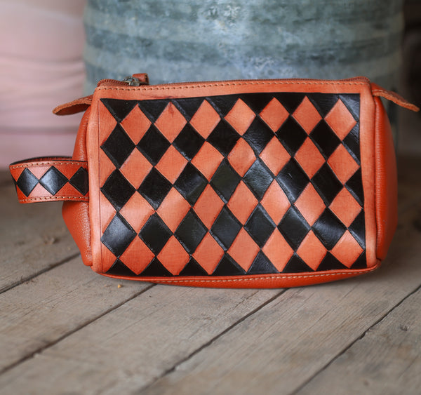 Checkered Toiletry Bag
