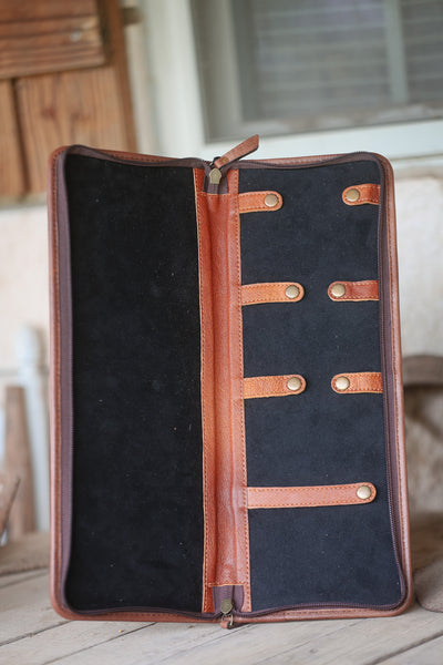 Leather Travel Jewelry Case
