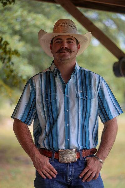 The Harrison in Blue-SS Snap Shirt