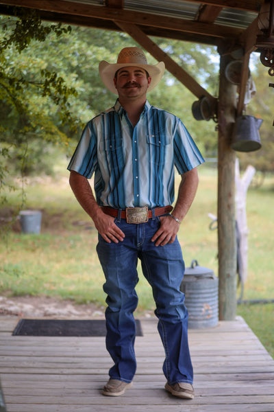 The Harrison in Blue-SS Snap Shirt