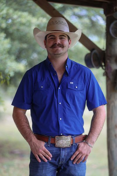 Core-Men's Cobalt Blue SS Snap Shirt
