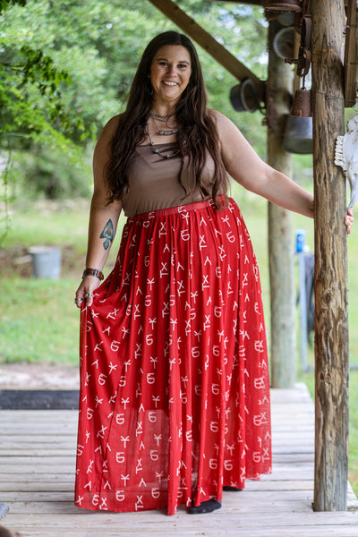 Red Dirt Branded Maxi Skirt