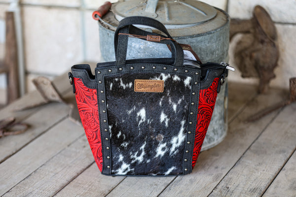 Wrangler Mini Hide Purse with Tooled Gusset Side
