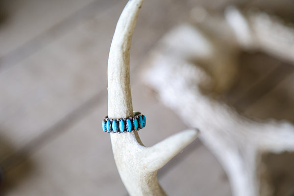 8 Stone Turquoise Ring