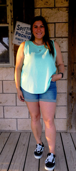 Stone Washed Cuffed Boyfriend Shorts