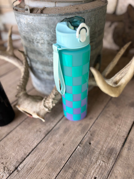 Checkered Water Bottle
