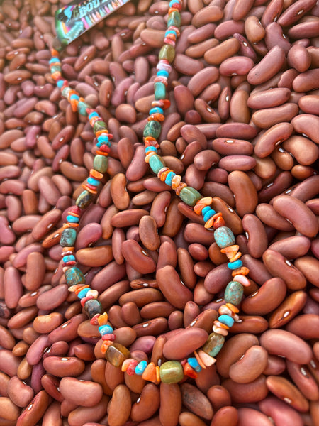Spiney Turquoise Barel Nugget Necklace